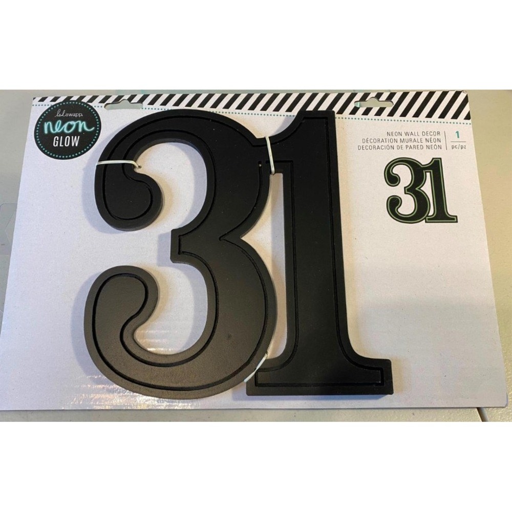 Heidi Swapp American Crafts Neon Glow Wall Decor Number 31 DIY Light Base 314345